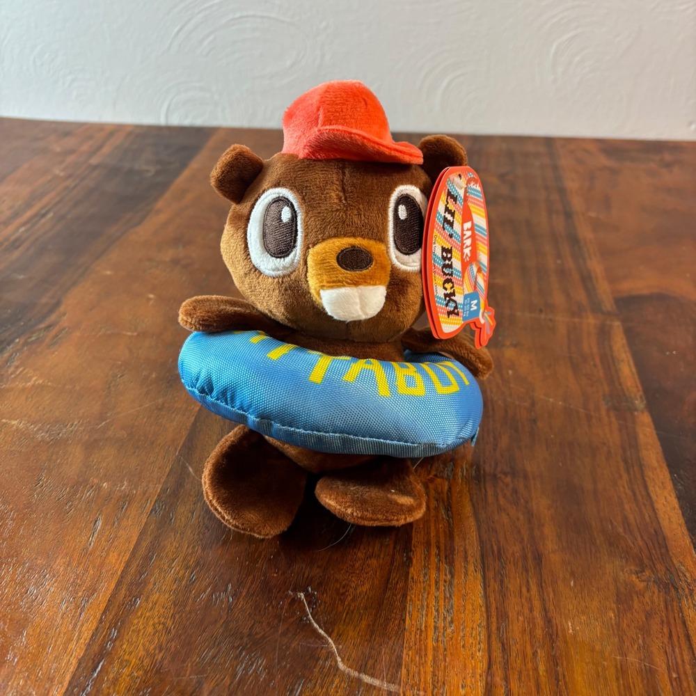 Bark Lil Bucky Beaver Plush Squeaker Crinkle Dog Toy Camp Ittaboy Medium 210276